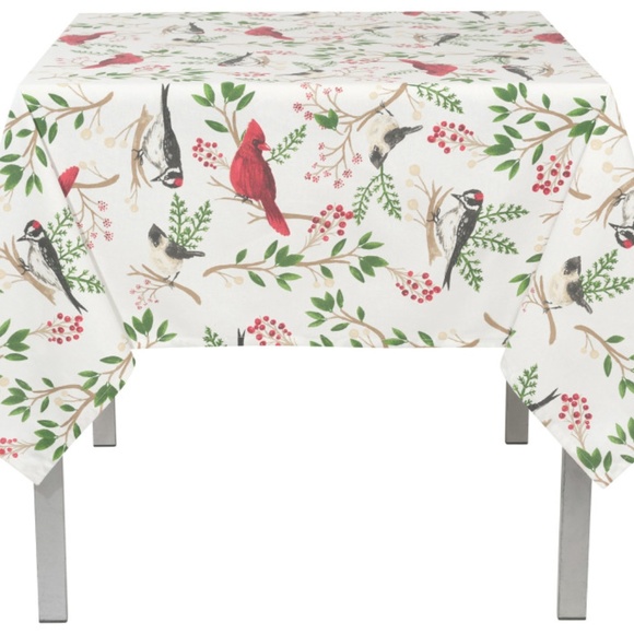 Now Designs Kitchen Tablecloth Winter Birds NWT - Picture 1 of 2